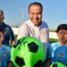 Entrega Toño Astiazarán rehabilitación con pasto sintético a cancha del Centro Hábitat Solidaridad I