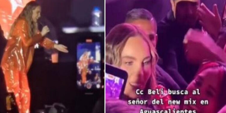 Belinda se baja a abrazar a un fan triste en su concierto: ‘¿Por qué llora, señor?’