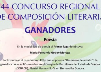 Gana alumna de Cobach Sonora primer lugar en poesía en concurso regional