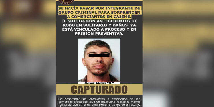 Se Hacía Pasar Por Integrante De Grupo Criminal Para Sorprender A Comerciantes En Cajeme. El Sujeto, Con Antecedentes De Robo En Solitario Y Daños, Ya Está Vinculado A Proceso Y En Prision Preventiva