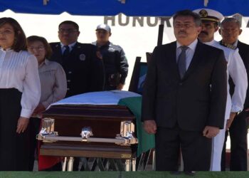 Con honores despiden al policía Valdez Picos Víctor Hugo