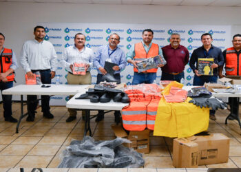 Realiza tercera entrega del 2023 de material de seguridad y protección el OOMAPAS de Cajeme.