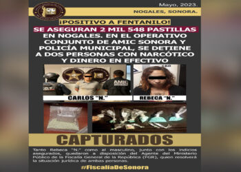 Se Aseguran 2 Mil 548 Pastillas En Nogales. En El Operativo Conjunto, De Amic Sonora Y Policía Municipal, Se Detienen A Dos Personas Con Narcótico Y Dinero En Efectivo