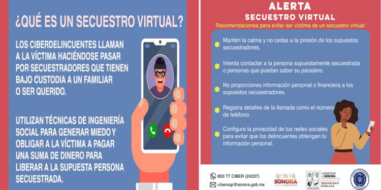 Comparte Unidad Cibernética recomendaciones para prevenir el secuestro virtual