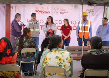 Inician Gobierno de Sonora y CFE construcción de obra de electrificación en la comunidad de Desemboque de los Seris
