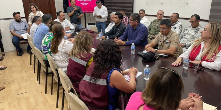 Se reúnen integrantes del Comité de Operaciones de Emergencia COE Guaymas