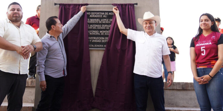 Con inversión de 31 mdp, gobernador Alfonso Durazo entrega gran Unidad Deportiva en Agua Prieta