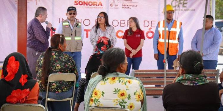 Inician Gobierno de Sonora y CFE construcción de obra de electrificación en la comunidad de Desemboque de los Seris