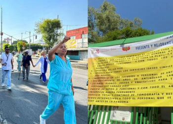 Protesta personal médico en CDMX por mejores condiciones laborales