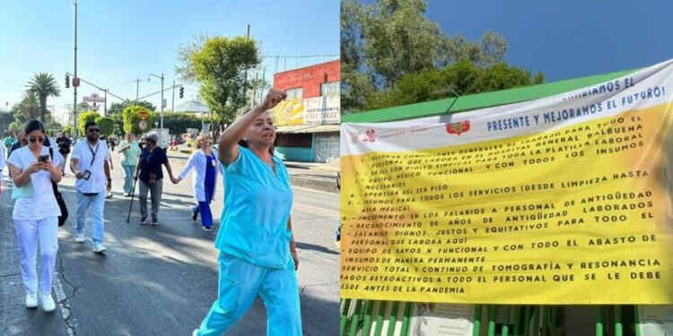 Protesta personal médico en CDMX por mejores condiciones laborales