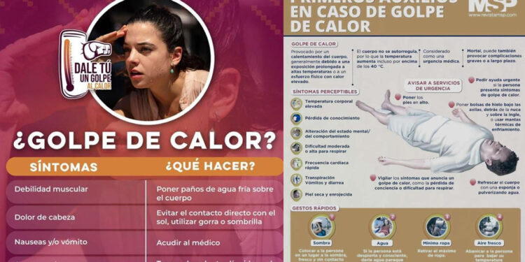 Protección civil aplica medidas ante fuertes temperaturas.