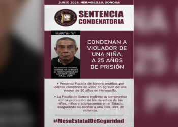 Condenan a violador de una niña, a 25 años de prisión