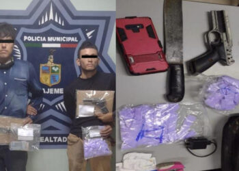 Detiene SSPM y marina a dos personas por robo a comercio