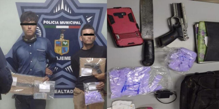 Detiene SSPM y marina a dos personas por robo a comercio