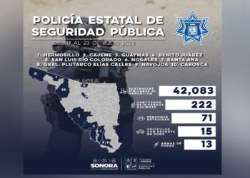 En una semana, Policía Estatal detiene a 71 personas en acciones contra el delito en Sonora
