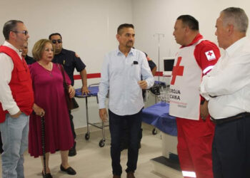 Inauguran reconstrucción de delegación de cruz roja.