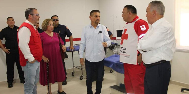 Inauguran reconstrucción de delegación de cruz roja.