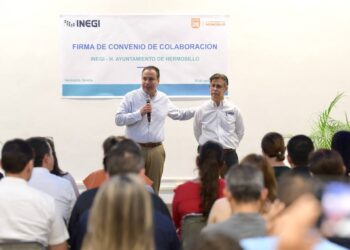 Concreta Toño Astiazarán acuerdo con INEGI para mejorar procesos a favor de hermosillenses