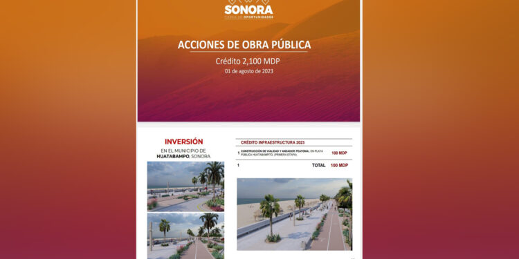 Gobernador Alfonso Durazo ratifica la construcción de la obra del Malecón para Huatabampito.