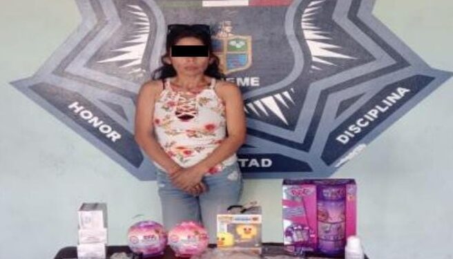 Aprehende SSPM a mujer por robo a comercio