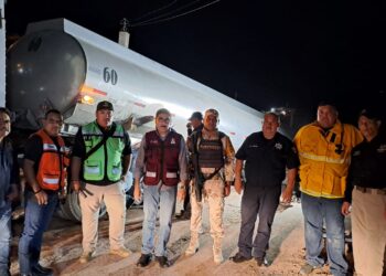 Encabeza  alcalde JFGN operativo para controlar  derrame de diésel