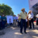 Da Lamarque Cano banderazo a pavimentación de calle carrillo puerto de Pueblo Yaqui