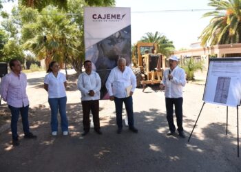 Da Lamarque Cano Banderazo A Pavimentación En Calle Jalisco Y En Calle Rosendo Montiel