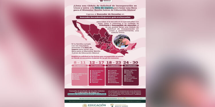 Del 18 al 23 de septiembre, se abre la convocatoria para la Beca Benito Juárez de #EducaciónBásica en #Sonora 