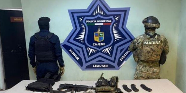 Policia Municipal Y Marina Realizan Hallazgo De Arma De Alto Poder