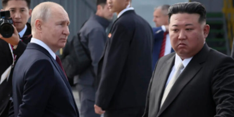 Putin y Kim se reúnen en Rusia durante casi una hora