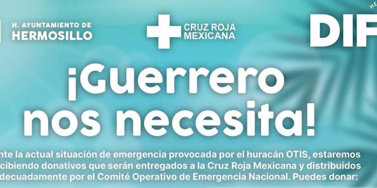 Llama Toño Astiazarán a ayudar a guerrerenses en centro de acopio de DIF Hermosillo