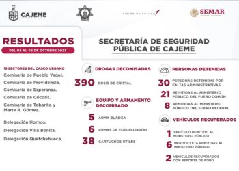 Resultados de trabajo de la SSPM contra la delincuencia