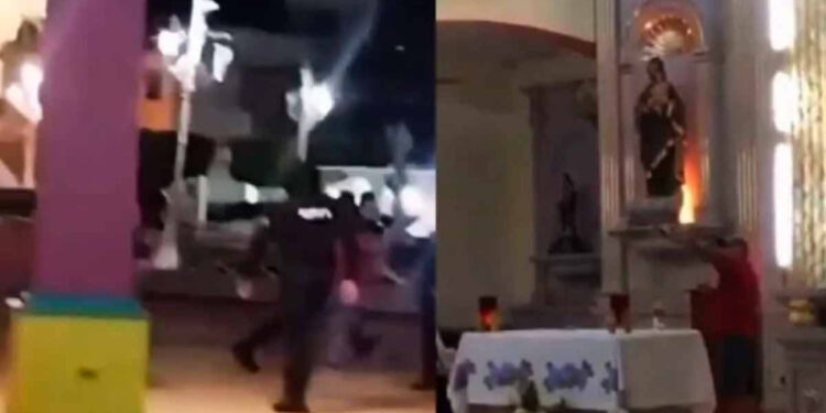 Hombre ingresa a iglesia con un cuchillo y amenaza a los fieles en Nayarit