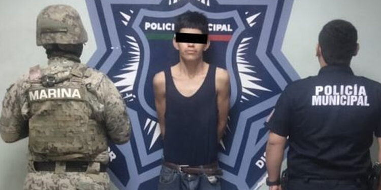 Aseguran SSPM  y Marina drogas, arma de fuego y cartuchos, hay dos jóvenes detenidos