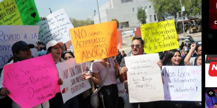Trabajadores del Poder Judicial bloquean vialidades y anuncian un paro nacional