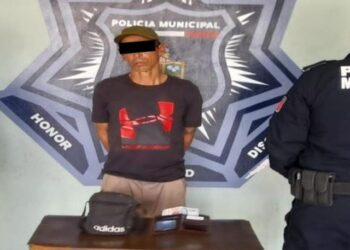 Agentes de la SSPM aprehenden  a sujeto por robo a farmacia