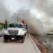 Al menos 10 embarcaciones dañadas tras incendio en Marina Palmira de La Paz, BCS