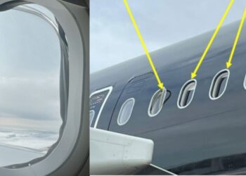 Avión despega sin cristales en algunas ventanas y no se dan cuenta hasta los 14 mil pies de altura