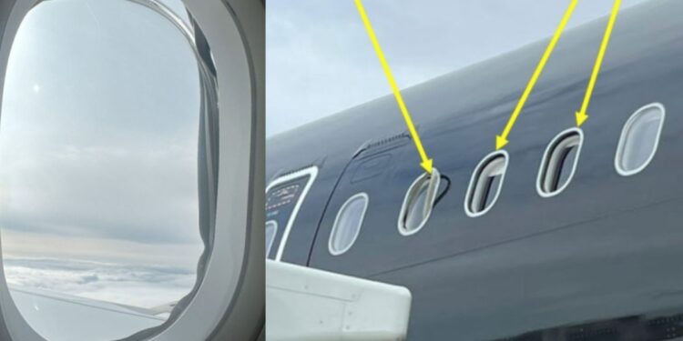 Avión despega sin cristales en algunas ventanas y no se dan cuenta hasta los 14 mil pies de altura