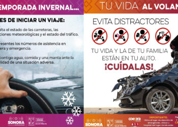Llama Salud Sonora a tomar precauciones en vía pública y evitar accidentes de tráfico