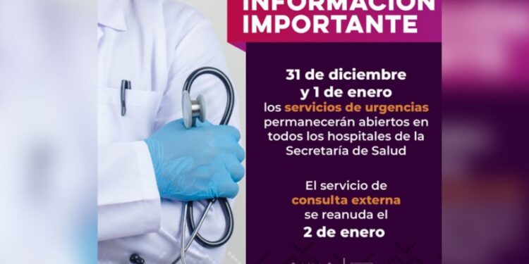 Hospitales permanecerán abiertos durante fiestas de fin de año: Salud Sonora