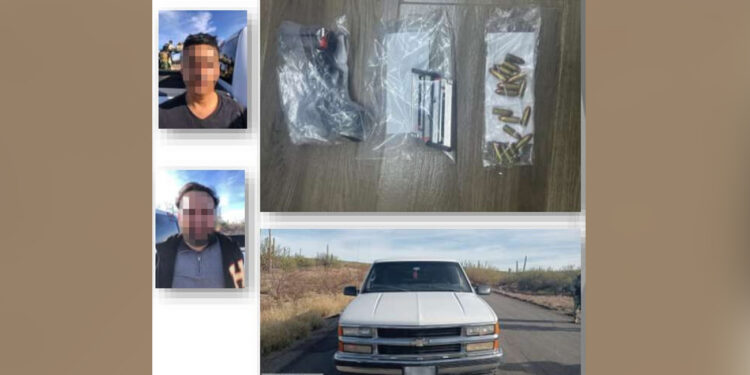 Detiene Mesa Estatal de Seguridad a dos sujetos con material bélico en Magdalena