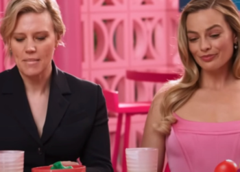 Así reaccionaron Margot Robbie y Greta Gerwiga bromas de Barbie en Golden Globes