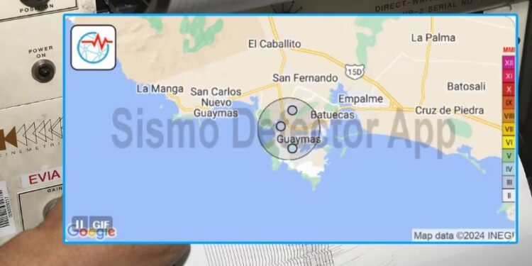 Reportan sismo en Guaymas preliminar de 4.7 grados; se siente Empalme