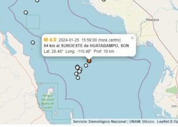 SIN AFECTACIONES TRAS SISMO DE 4 GRADOS AL SUR DE HUATABAMPO