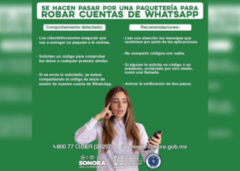 Advierte Unidad Cibernética por modalidad de robo de cuentas en WhatsApp