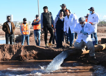 Comprueban Calidad Y Volumen De Agua De Nuevo Pozo Que Mejorará El Servicio De Las Colonias Del Sur-Oriente De Cajeme.