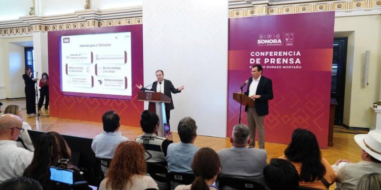 Firma Gobernador Durazo convenio para garantizar 100% de conectividad a Internet en Sonora