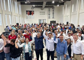 Rodrigo Bours y sindicalistas de Cajeme, respaldan a la fórmula Celida-Froylán