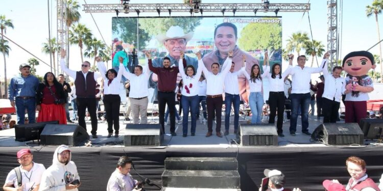 Arranca la fórmula ganadora de Morena, Lorenia Valles y Heriberto Aguilar el camino al Senado de la República.